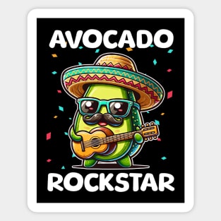 Avocado Rockstar Sticker